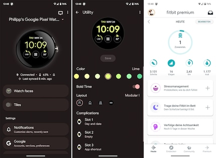 L’application Pixel Watch semble un peu maigre par rapport à l’application Apple Watch.
