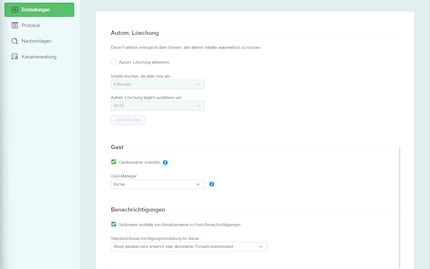 Automatic deletion as the method of choice when storage space is limited.
