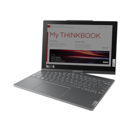 Avec le ThinkBook Plus Twist, vous pouvez tourner un écran E-Ink vers l'avant.