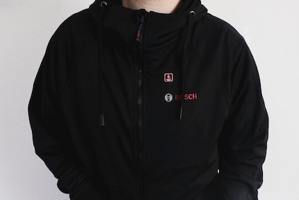 Fortunately, the jacket is almost completely black, but it’s a little too shiny for my liking.