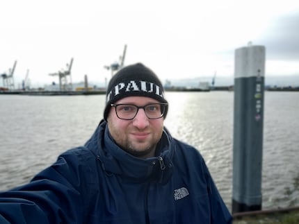 Selfie en mode portrait.