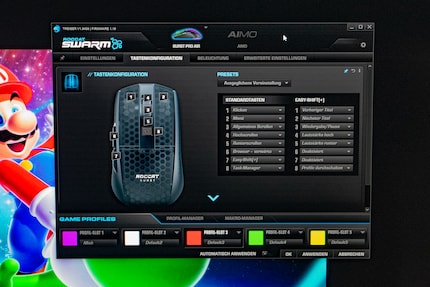 Thanks to the software, I can program all the buttons according to my wishes.