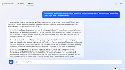 Chat with the new Bing co-pilot.