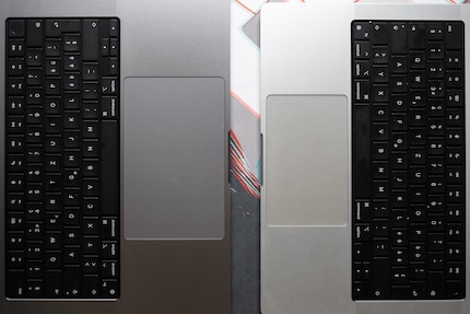The touchpad on the 16-inch is considerably bigger than on the 14-inch. Meanwhile, the keyboard is the same.