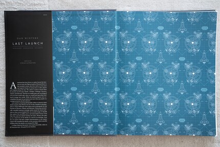 My test object: the cover of Dan Winter’s «Last Launch».