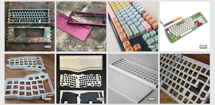 Example keyboards with a Cerakote coating.