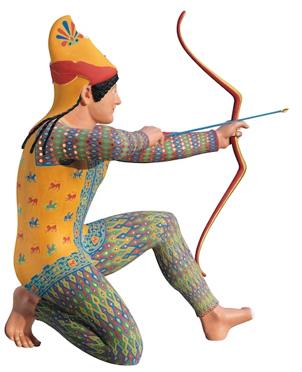 C’est une reconstitution des couleurs d’un archer, le célèbre Paris.