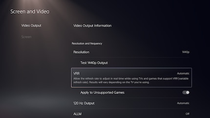 La Playstation 5 reçoit le VRR pour une résolution de 1440p.