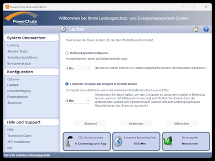 Quand le PC doit-il s'arrêter tout seul sur batterie?