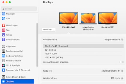 On ultrawide monitors, I can only reduce the resolution and thus image quality.