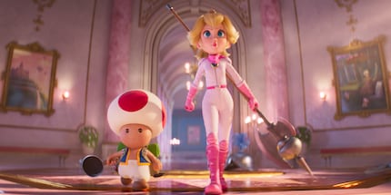 Toad and Peach prepare for the great battle against Bowser.