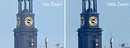 Avec le zoom 100×, le logiciel rend le sujet un peu plus sombre et semble l’avoir affiné. Je ne vois aucun point positif.