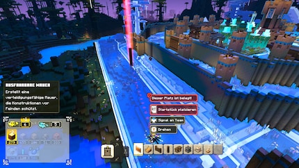 En peu de temps, de magnifiques châteaux se construisent en mode PvP.