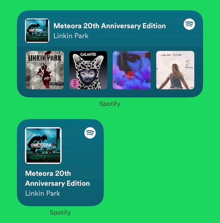 The two home screen widgets.