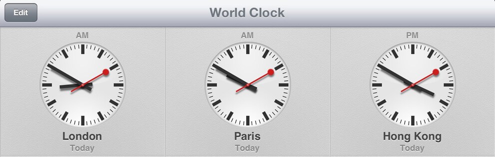 Comme un air d’horloge de la CFF : l’horloge de l’iOS 6.