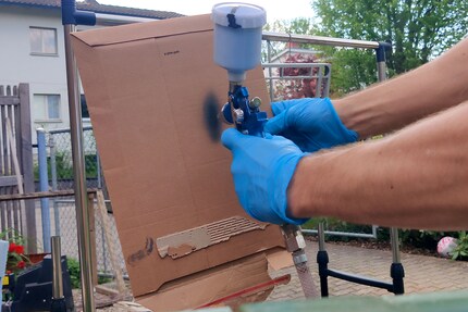 Like the first time, I look at a box to see if the Cerakote is coming out of the gun the way it should.