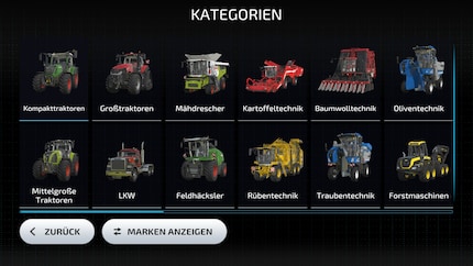 Il y a un nombre incroyable de machines et de véhicules agricoles à choisir.