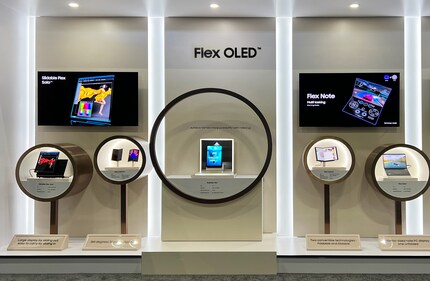 Les nouveauxDisques sur le stand de Samsung.
