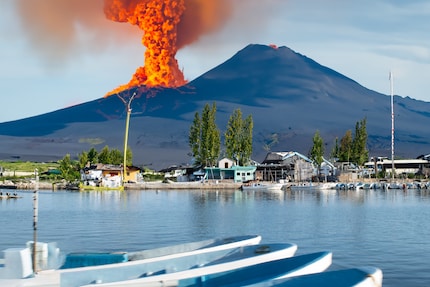 The volcano looks really cool.