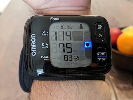 I can live with my blood pressure of 114/75 at the moment.