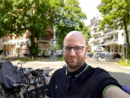 Selfie en mode portrait.
