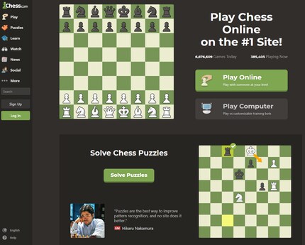 Chess.com est le plus grand site de jeu au monde.