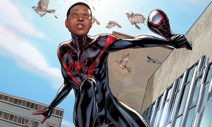 Une partie de la couverture de : « Miles Morales : Ultimate Spider-Man, Ultimate Collection, Book 1 »