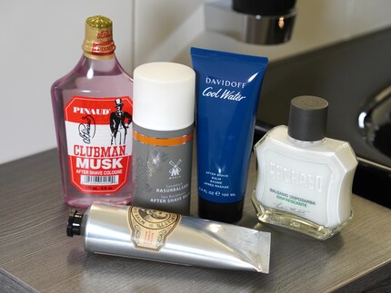 Les produits de soins après-rasage sont plus diversifiés que prévu.