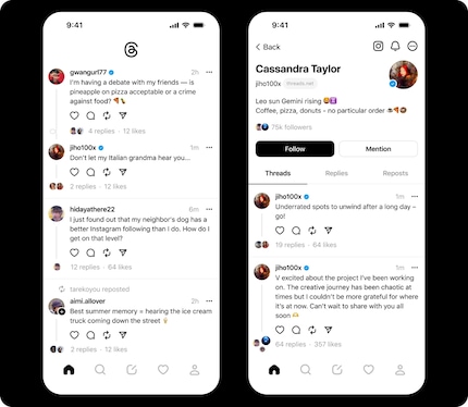 Le flux ressemble beaucoup à l'interface de Twitter.