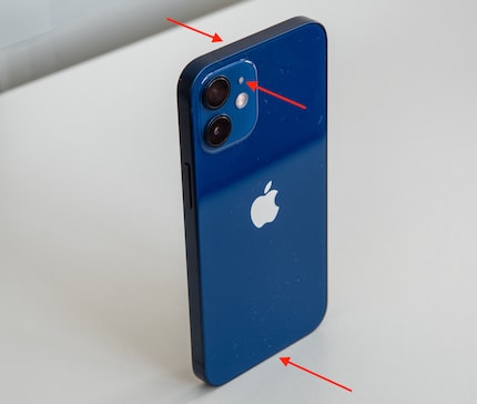 The iPhone has microphones located here.