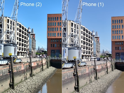En zoom double, le Phone (2) a clairement une longueur d'avance en termes de couleurs. 