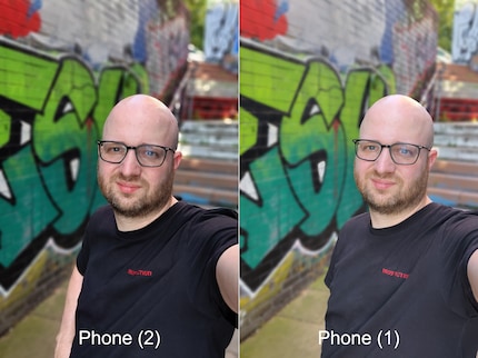En mode portrait, le rendu des couleurs du Phone (2) l'emporte également.