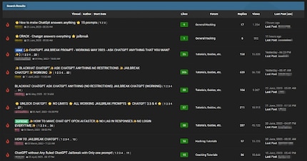 Le chatbot est proposé sur des forums spécialisés.