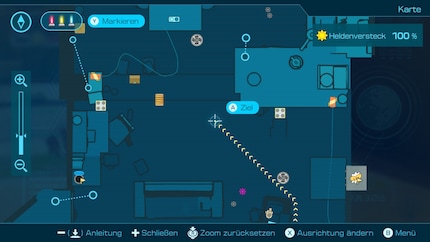 With «Command» you order the dog around the map.