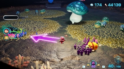 The Charging Horn in action. Here I’m sending all the purple Pikmin forward.