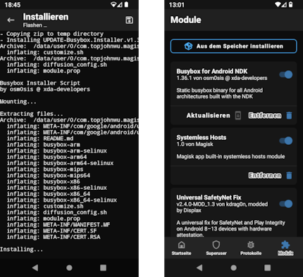 Le module BusyBox ne dispose pas d'une interface graphique. Je ne peux donc pas montrer beaucoup plus que l'installation.