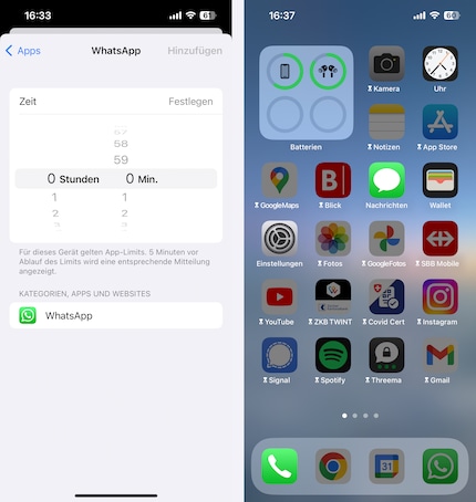 Voilà ce qui se passe lorsque les applications sont bloquées. 