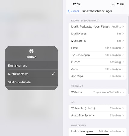 L'AirDrop est souvent oublié.
