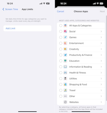 How to block individual apps (temporarily).