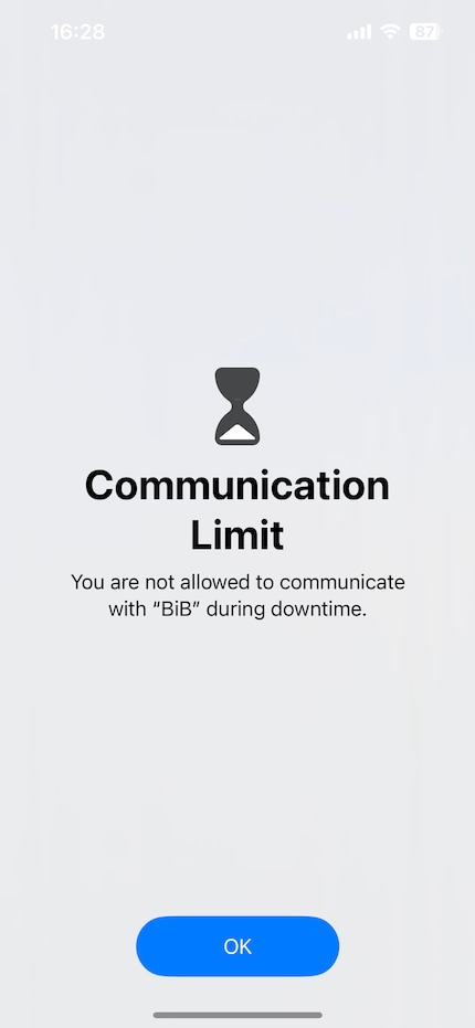 If a «blocked» number is dialled, this notification will appear.