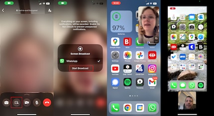 Sur iOS, un court compte à rebours apparaît après le démarrage.
