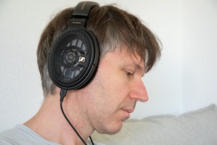 The Sennheiser headphones are decently comfortable.