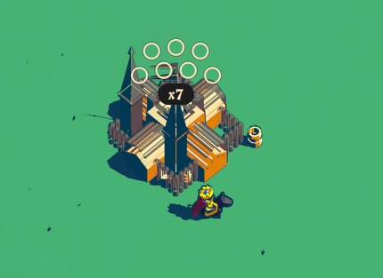 Dans le tutoriel, je construis mon premier donjon, le centre de mon château. Ici, j’apprends que je n’ai pas besoin de décider beaucoup de choses par moi-même. Pour sept pièces d’or, je pourrais acheter une amélioration.