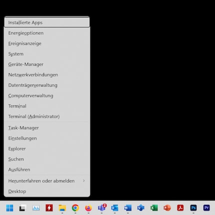 Le menu Power-User s’ouvre avec la touche Windows + X.