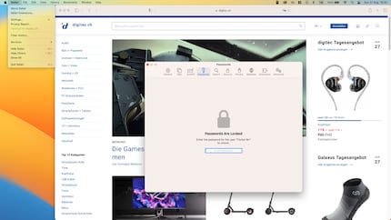  Safari only allows you to open the (encrypted) password manager with the password to the Mac. With other browsers, you can at least partially see the saved services without any password.
