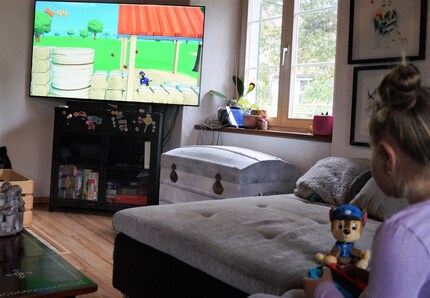 Chase watching Zoe watching him.