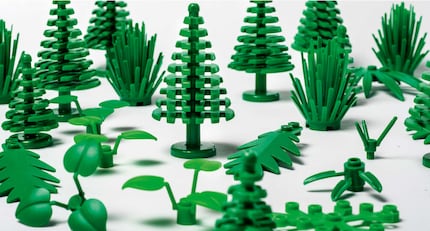Ces plantes Lego sont déjà fabriquées en bioplastique.