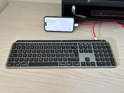 If you’re in a hurry, you can connect a keyboard directly to the iPhone.
