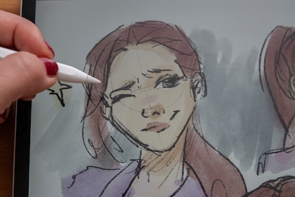 En variant l’épaisseur des lignes, on donne à l’image beaucoup plus de vie et elle devient plus intéressante.