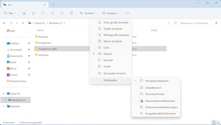 Voici comment sont affichées les extensions de fichiers. 